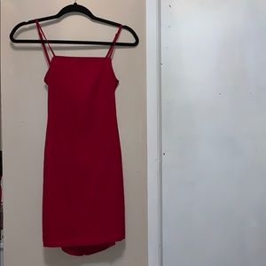 Red Dress with Tying Back